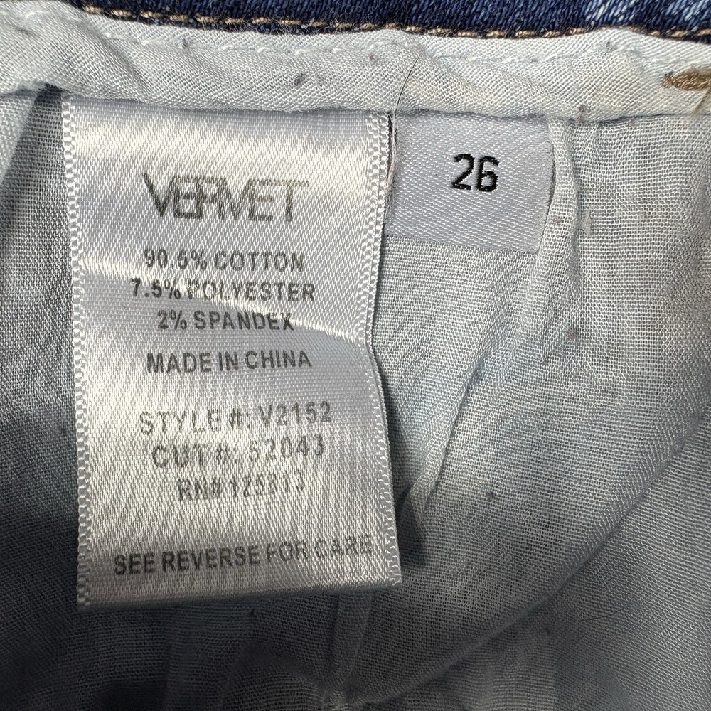 Vervet Size 26 Bella High Rise Distressed Flare Jeans Raw Hem High Rise - Picture 6 of 9